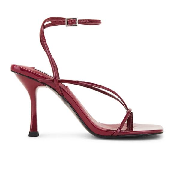 Steve Madden Stellina Sandal in Red Satin – EUC Size 9.5 - Picture 2 of 11